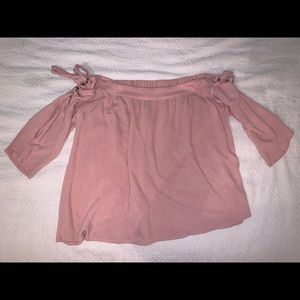 Cisa Light pink off the shoulder long sleeve